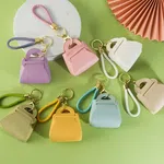 PU Leather Mini Bag Keyring Kawaii Handheld Coin Purse & Lipstick Pouch
