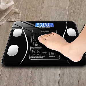 Bluetooth Weighing Scale Human Body Weight Machine Digital (Tempered) with Battery & Temperature Indicator