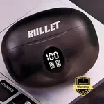 Bullet Power Pro-14 Stereo Headset True Wireless Earbuds TWS Bluetooth 5.3 with LED Display & Hi-Fi Audio - Black/Yellow