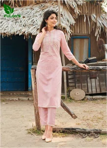 FuLoo's Serein Pure Cotton Designer Kurti in 2 set for Women#01