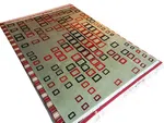 Handmade Nepali Wool Rug – Light Green Modern Pattern, 60 Knots, 170x240 cm
