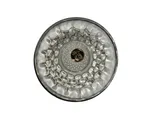 The set contains one large serving bowl and six matching smaller individual bowls, featuring a distinct textured, honeycomb-like pattern.
