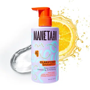 Manetain Clarifying Shampoo for All Hair Types 237ml Sulphate Paraben and Toxin Free Mild Vegan Shampoo for Women, Men with Wavy, Dry, Curly and Frizzy Hair