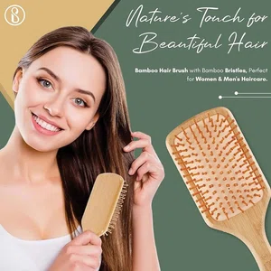 Wooden Paddle Detangling Hairbrush for Women