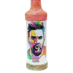 Lionel Messi Printed Handmade Craft Bottle With Light Lamp