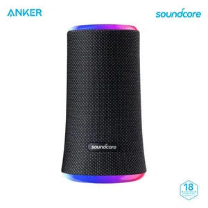 Anker Soundcore Flare 2 Bluetooth Speaker with 360° Sound, Adjustable EQ, 12 Hour Playtime, IPX7 Waterproof