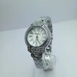 Fashionable  Round Dial Stainless Steel Waterproof Watch For Women Silver colour