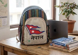 Handmade Sustainable Hemp & Cotton Mix Backpack for Unisex