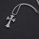 Chrome Hearts Cross Pendant Necklace for Men & Women – Stainless Steel Chain Jewelry