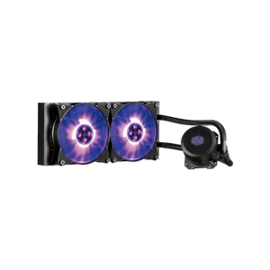 Cooler Master MasterLiquid ML240L RGB Close-Loop CPU Liquid Cooler, 240mm Radiator, Dual Chamber RGB Pump, Dual MF120R RGB Fans, RGB Lighting for AMD Ryzen/Intel LGA1200/1151