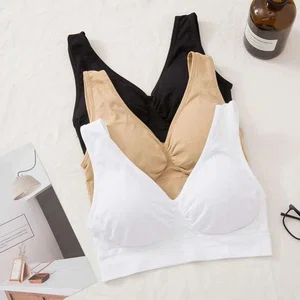 Double Layer Gym Seamless Genie Bra With Pad