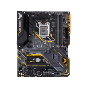 ASUS TUF Z390-PLUS GAMING, Intel Z390 ATX gaming motherboard with OptiMem II, Aura Sync RGB LED lighting, DDR4 4266+ MHz support, 32Gbps M.2, Intel Optane memory ready, and native USB 3.1 Gen 2.