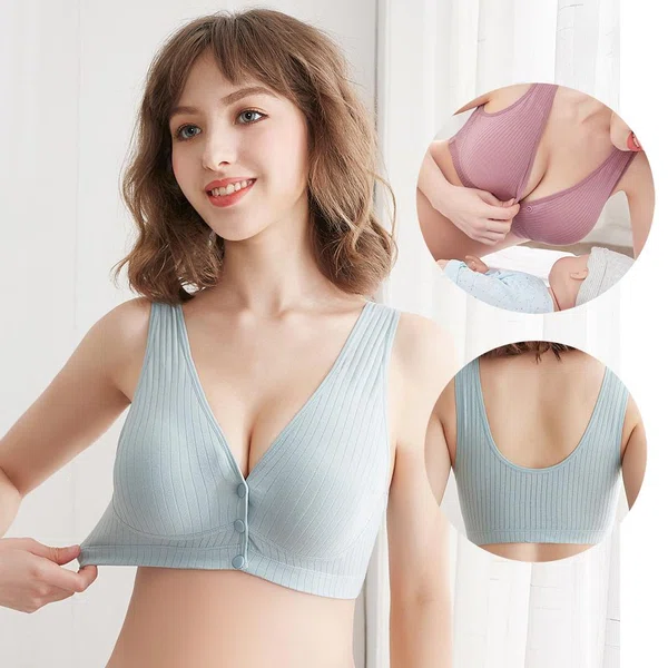 Cotton Maternity Nursing Bras Pregnant Breastfeeding Pregnancy Women Underwear Breast Feeding Bra Soutien Gorge Allaitement