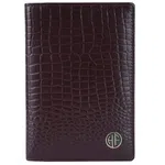 Hammonds Flycatcher Croco Brown Passport Holder