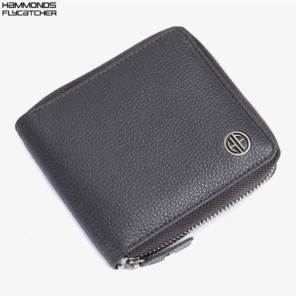 Hammonds Flycatcher RFID Protected Genuine Leather Grey Wallet for Men