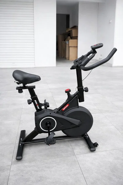 Exercise Spin Bike | Red/Black Seat Adjustable Exercise Spin Bike With Tension Adjustable | Lcd Display Spin Exercise Bike 100KG