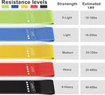 Resistance Loop Exercise Bands, Resistance Bands Exercise Bands for Home Fitness, Stretching, Strength Training, Physical Therapy,Elastic Workout Bands for Women Men Kids, Set of 5