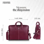 HAMMONDS FLYCATCHER Genuine Leather Office Bag for Men - 15.6 Inch Laptop Bag for Men, Professional Leather Bag for Men - Adjustable Straps and Multiple Compartments - Mango