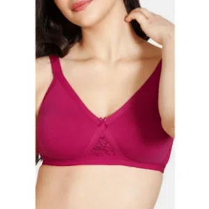Zivame Double Layered Non Full Coverage Super Support Bra - Rose Red