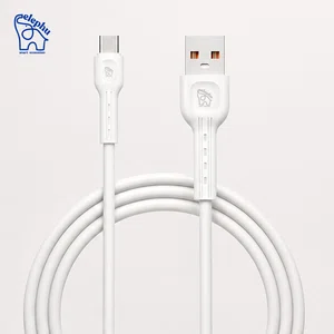 Elephu Silky Series Data Cable 1545| ( USB to Type C)| Fast charging| Pure soft Silicon Cable| 1000mm Length| Pure Copper Wire|