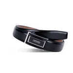 HAMMONDS FLYCATCHER Genuine Leather Belt for Men, Premium Leather Belt with Auto Lock mechanism, Mens Belt Leather Branded with Slide Lock, Stylish Hidden Tail Design for Everyday Wear