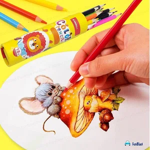 Premium Non-Toxic Art Drawing & Sketching Color Pencil Tube Set 12Pcs