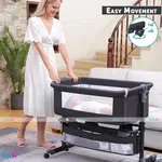 Baby Bedside Bassinet with Mattress Co-Sleeper