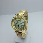 Golden colour Fashionable  Round Dial Stainless Steel Waterproof Watch For Women