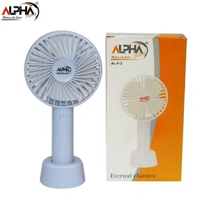 Portable Rechargeable Usb Mini Handy Fan With 3 Speed & Base