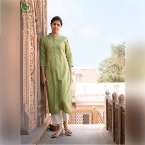 Oasis Pure Cotton Pattern Designer Embroidered Kurti #02