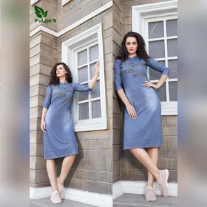 FuLoo's Slieecker Denim Western Kurti # 1022