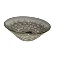 The set contains one large serving bowl and six matching smaller individual bowls, featuring a distinct textured, honeycomb-like pattern.