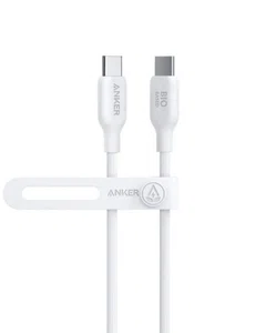 Anker 543 USB-C to USB-C Cable (Bio-Based) (A80E2021) (140w,6ft,white)