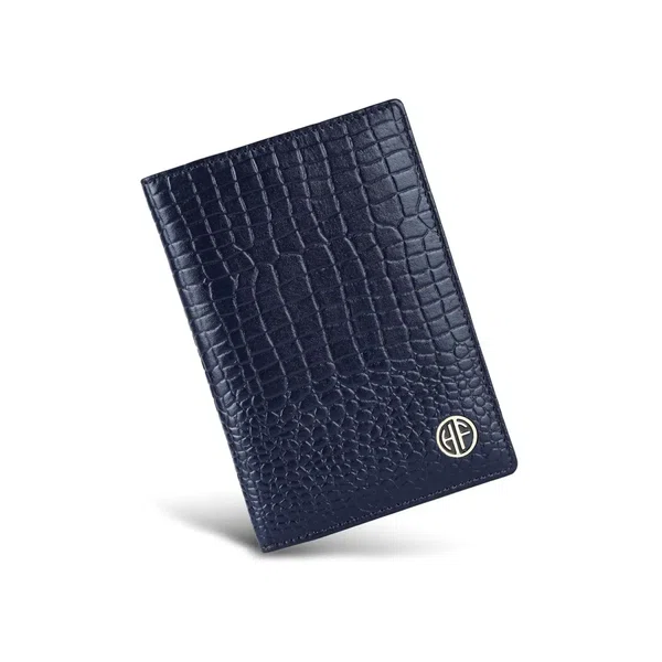 Hammonds Flycatcher Croco Blue Passport Holder