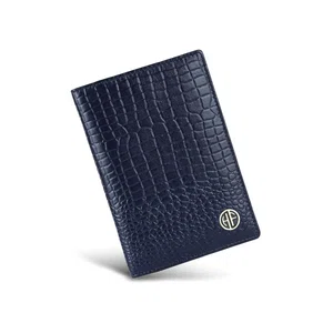 Hammonds Flycatcher Croco Blue Passport Holder