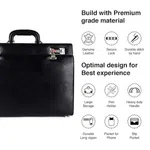 HAMMONDS FLYCATCHER Expandable Genuine Leather Briefcase for Men, Travel Office Bag with Dual Combination Lock Protection, Hand Bag for Men, Spacious