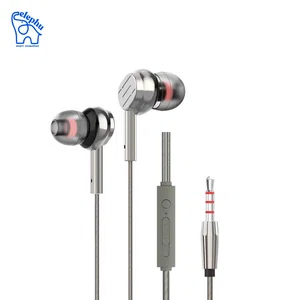 Elephu BassX 2020 earphones| 3.5mm jack| Boosted Bass| Volume Slider with Button| MIC| Hi-Res Audio| Universal Compatible| silicon tip
