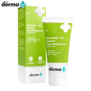 The Derma Co Ceramide + HA Intense Face Moisturizer, Dry Skin Moisturizer - 50 gm
