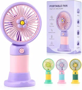 Cute Korean Design Mini Portable Fan with Lithium Rechargeable Battery