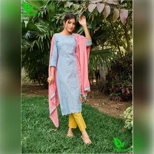 FuLoo's Savy Pure Cotton Designer Kurti in 3 set #04