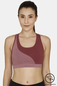 Zelocity Sports Bra With Removable Padding For Women - Dusky Orchid