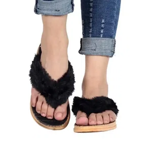 Ladies Fur Fancy Slippers
