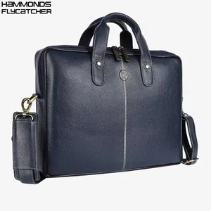 Hammonds Flycatcher Genuine Leather 13 inch Laptop Bag (Blue)