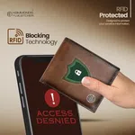 HAMMONDS FLYCATCHER RFID Protected Bi-Fold Wallet for Men Leather Original, Mens Wallet, Leather Wallets for Men, Premium Classic Purse with 3 Card Slots, Coin Pocket, Gift for Mens - Crunch Tan