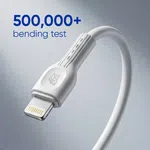 Elephu Silky Series Data Cable 1545| ( USB to Lightning/Iphone)| Fast charging| Pure soft Silicon Cable| 1000mm Length| Pure Copper Wire|