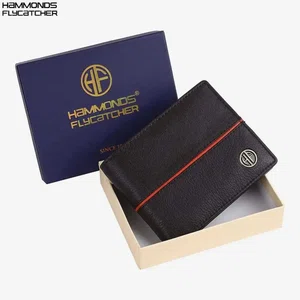 Hammonds Flycatcher RFID Protected Black Leather Wallet For Men (HF 579 BNL)