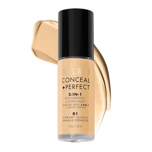 Milani Conceal + Perfect 2-in-1 Foundation + Concealer (30ml) - 01 Creamy Vanilla - Waterproof Full Coverage Makeup