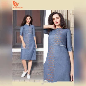 FuLoo's Slieecker Denim Western Kurti # 1025