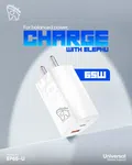 Elephu ep-65U| Super-Fast Charger| Dual Port (Type C and USB) | Type C To C Fast Cable Included|