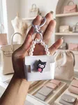1pc Mini Bag Keychain, PU Leather Bag Charm, Macaron Multi-Color Mini Coin Purse, DIY Wallet Making